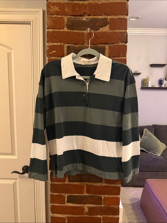 Madewell Tops - Madewell 100% Cotton Striped Rugby Pullover